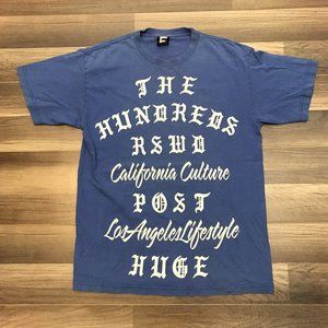 2008 The Hundreds 5TH Anniversary Blue T-Shirt Special Edition Sz Medium RARE